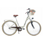 Dámsky retro bicykel Hliníkový 28" Lavida 3-prevodový [A] Krémová